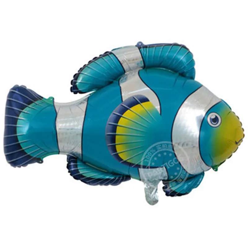 blue Clown fish 1 шт. большой гиппокамп Осьминог Рыба Акула фольгированный шар океанские животные тематические праздничные детские подарки украшение на день рождения Гелиевый шар - Цвет: blue Clown fish