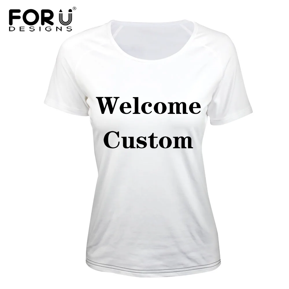 Футболка FORUDESIGNS для женщин новинка 2018 летняя футболка в стиле Харадзюку С 3D