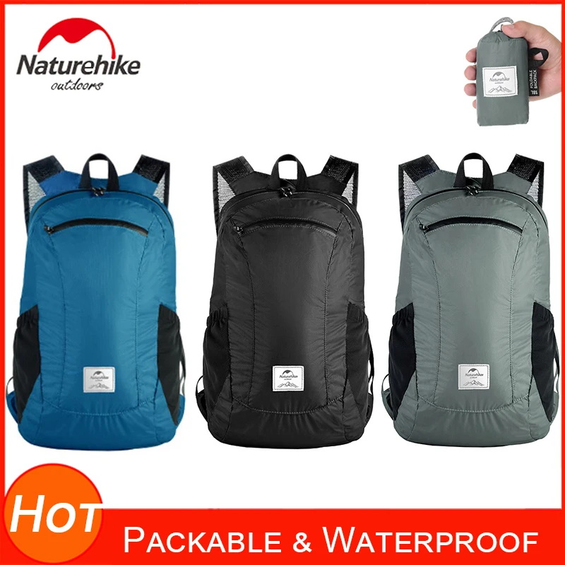 

Naturehike Rainproof Lightweight Packable Backpack for Travel Outdoors Camping Backpacking Cycling 18L 22L Foldable Day Tip Bags