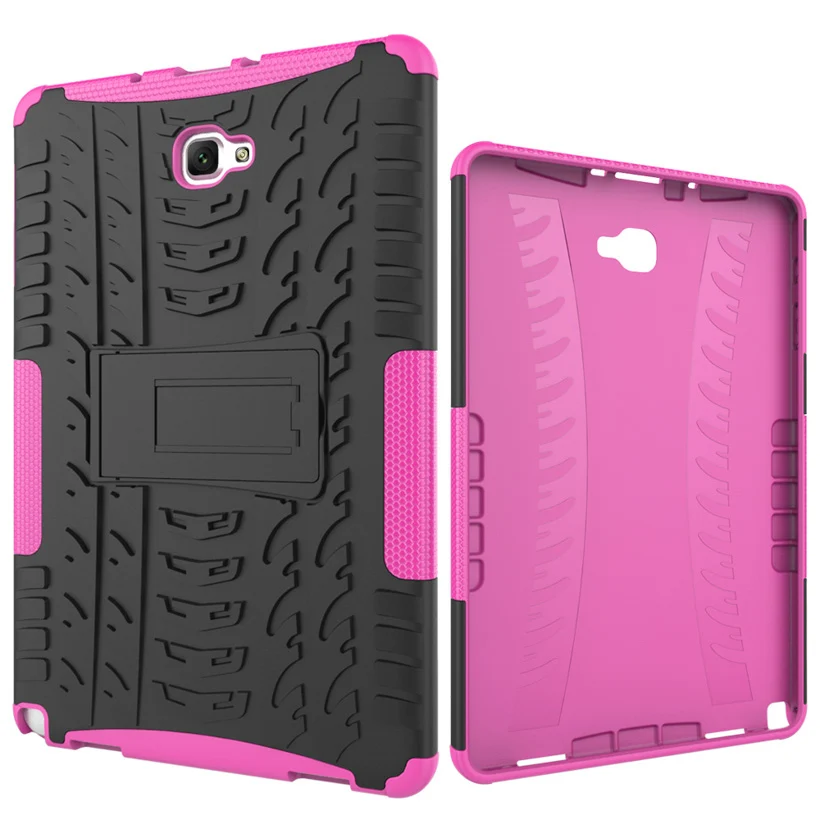 Rose Чехол для samsung Galaxy Tab A 10,1 чехол для планшета Battlegear PC+ TPU противоударный чехол для samsung P580 - Цвет: Rose