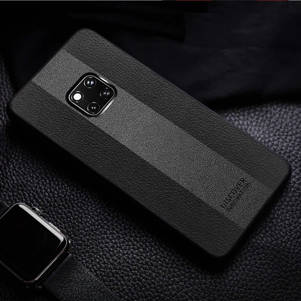 Новинка, чехол для huawei mate 20 pro, кожаный чехол, чехол для huawei mate 20 pro, чехол с защитой от отпечатков пальцев