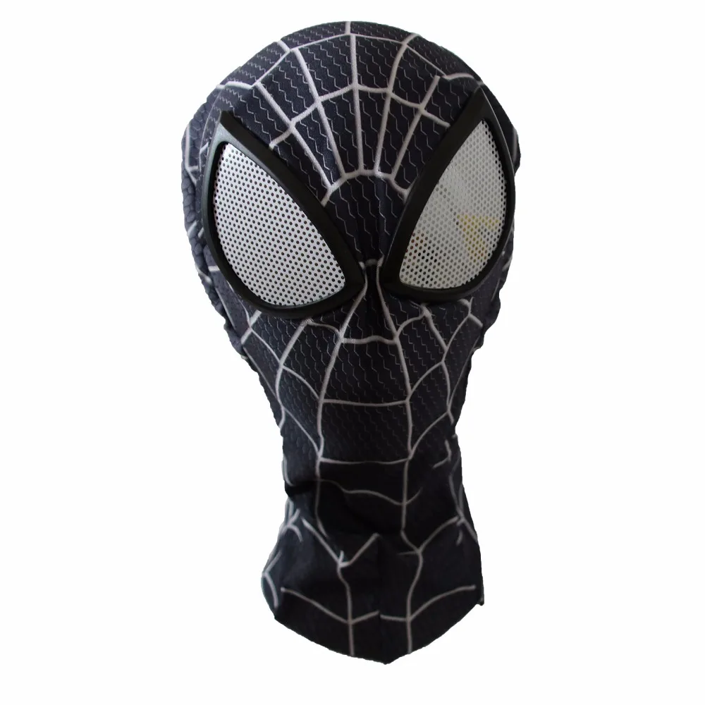 only Mask Черный костюм Человека-паука, костюм для косплея, одежда для взрослых и детей на Хэллоуин, вечерние костюмы зентай - Цвет: only Mask
