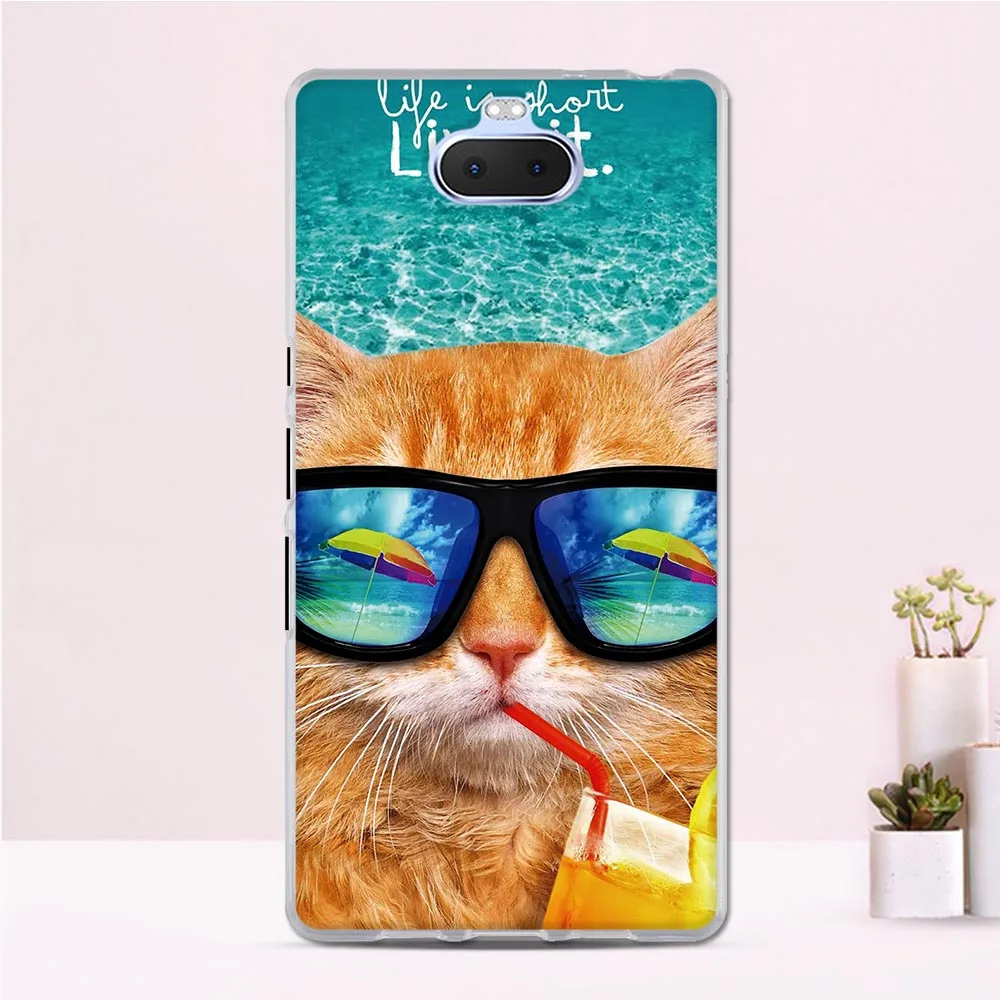 Чехол для Sony Xperia 10 Plus мягкий чехол из ТПУ чехлы защитная задняя крышка
