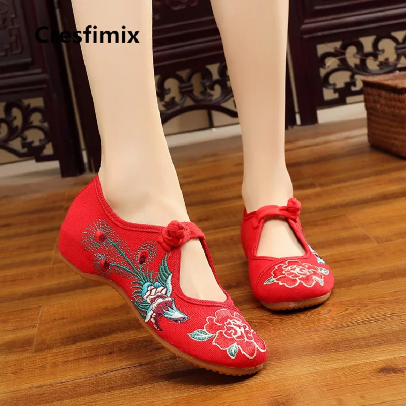 Cresfimix zapatos de mujer женская традиционная Тканевая обувь в стиле ретро китайском