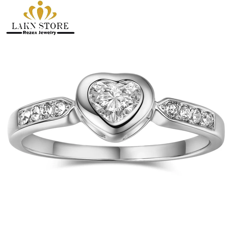 Minimal Crystal Promise Forever Love Heart Rings Stainless Steel filled Ring Women Couple Elegant Wedding Jewelry Anillos Bff | Украшения и