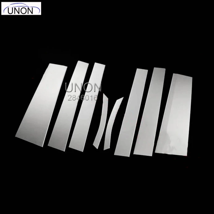UNON 8 шт. SUS304 нержавеющая сталь оконный столб гарнир молдинг крышка отделка автомобиля Стайлинг Аксессуары для Toyota Voxy/Noah