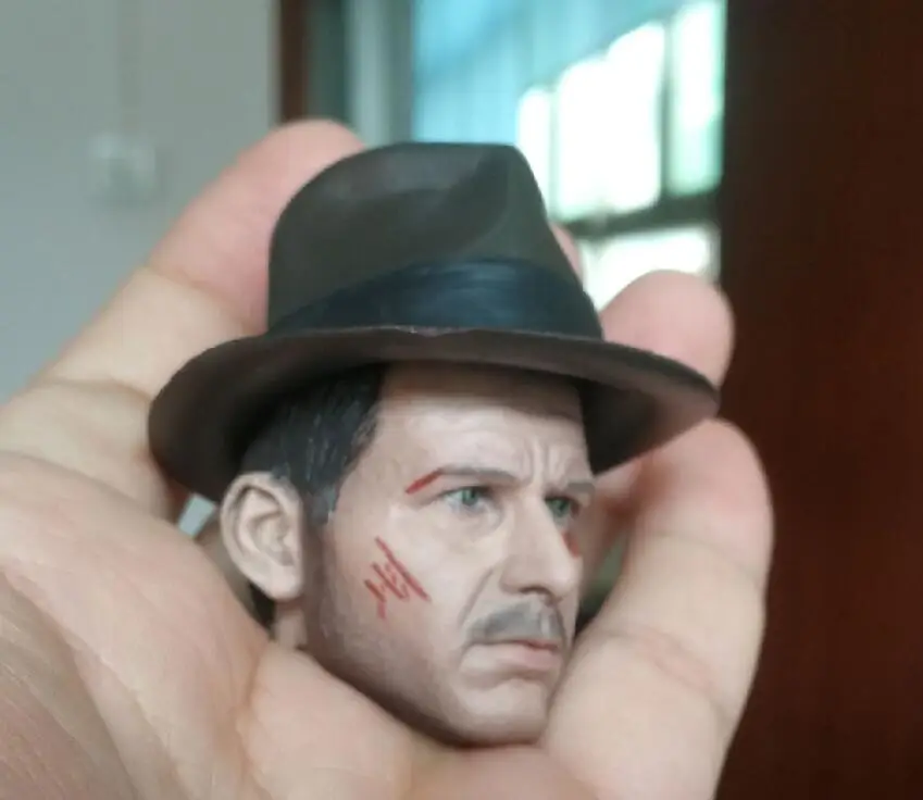 1/6 масштаб голова солдата лепить Харрисон Форд Вестерн Приключения ковбой для 12