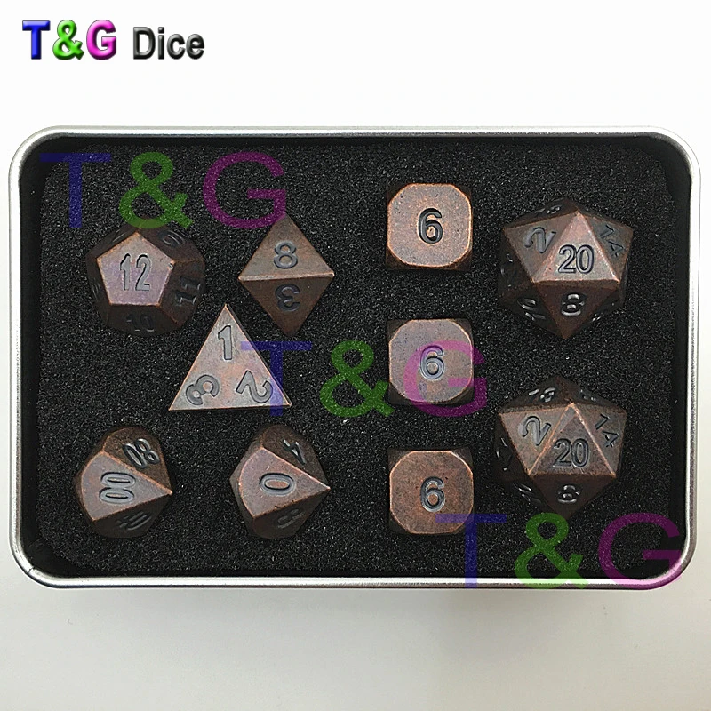 Металлический эльфийский кости набор из 10 для ролевых игр TRPG игры Подземелья и