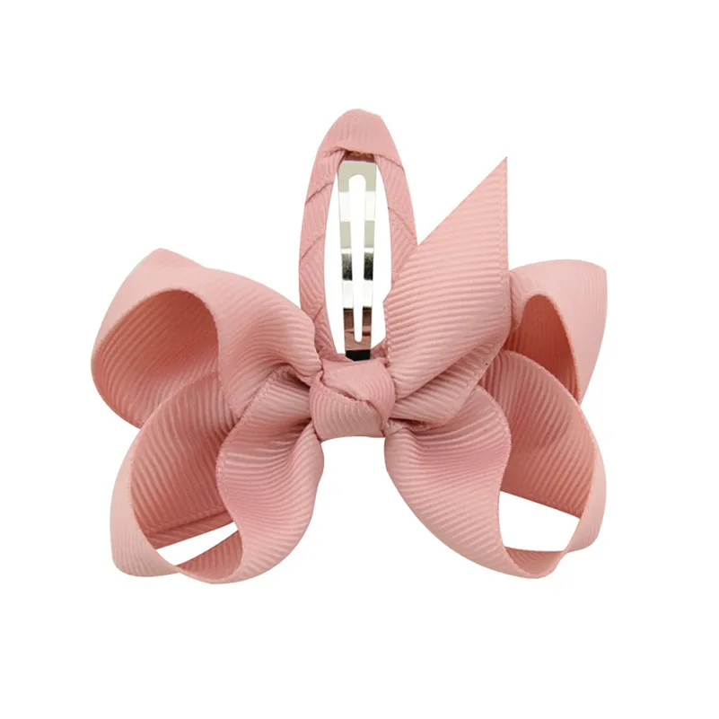 16 Pale pinkish gray 20 цветов, 2,75 дюймовая атласная лента, бант, аксессуары для волос, для девочек, детские шпильки, ручная работа, однотонные банты для волос, заколки для волос, головные уборы - Цвет: 16 Pale pinkish gray