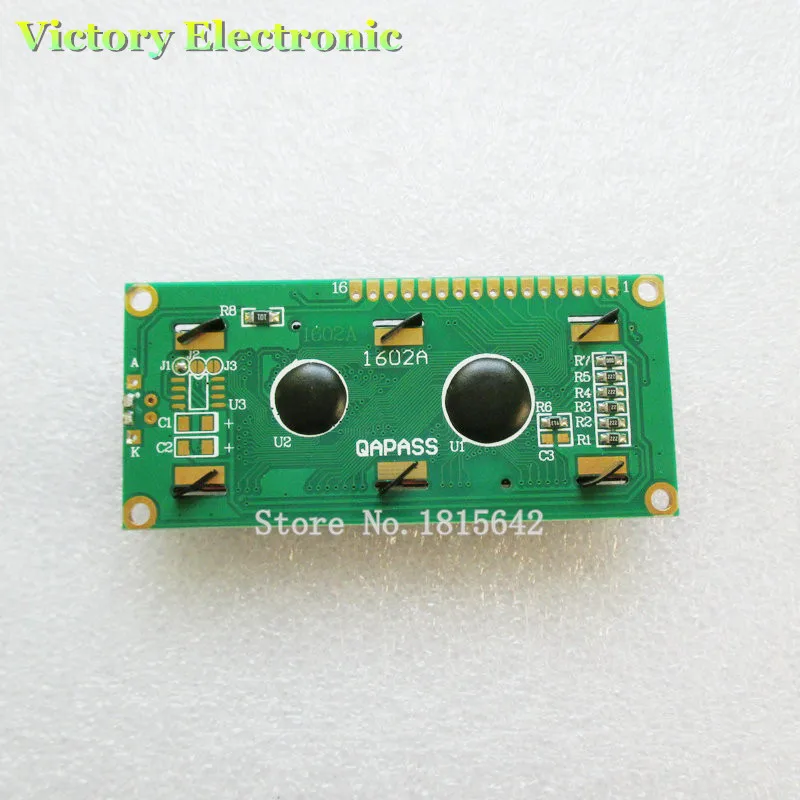 LCD1602 LCD monitor 1602 5V Green Screen And Black Code LCD1602A LCD-1602-5V Backlight Wholesale | Электронные компоненты и