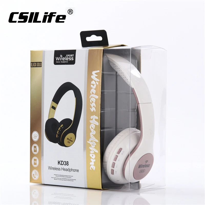 CSILife KD38 Bluetooth Wireless Headphones TF Card Radio Bests Support Comfortable Gaming Headset Stereo HIFI for Android IOS |