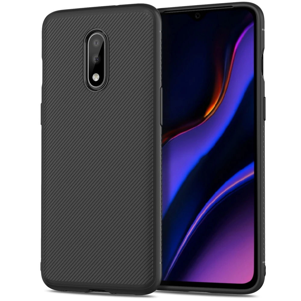 Чехол One Plus 7, роскошный силиконовый чехол для телефона etui One Plus 7 Pro, стильная задняя крышка из углеродного волокна, мягкий ТПУ чехол для телефона
