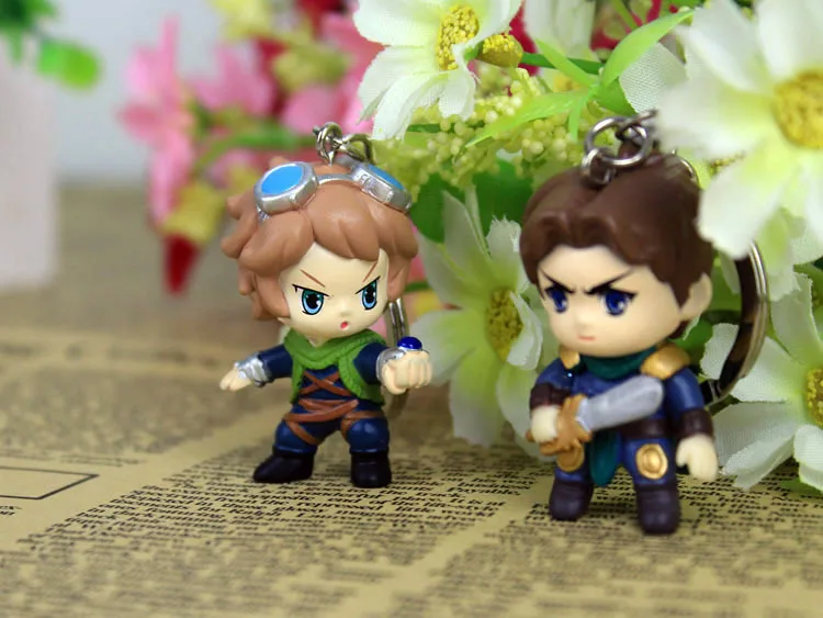 FREE SHIPPING Cute !!! 6 Piece Anime Hot Game Garen Valoran Darius LeBlanc All Stars Action Key Chain Ring In Box | Украшения и