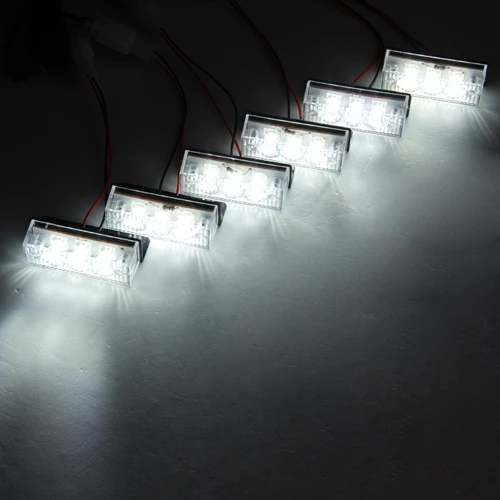 car Led Strip light Waterproof 12V White Light Set Car 18 LED Strobe Emergency Flashing Grill | Автомобили и мотоциклы