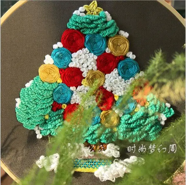 Набор для вышивания с лентой 20x20 см европейский стиль | Дом и сад