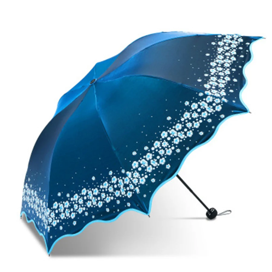 

Colorful Rain Umbrellas Women Flowers Folding Uv Unbrella Corporation Gift Men Clear Princess Female Parasol Creative Gift XX506