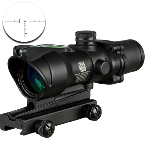 Trijicon ACOG 4X32 волокно источник красный с подсветкой прицел черный цвет тактический Охота прицел - Цвет: BG-CHEVRON
