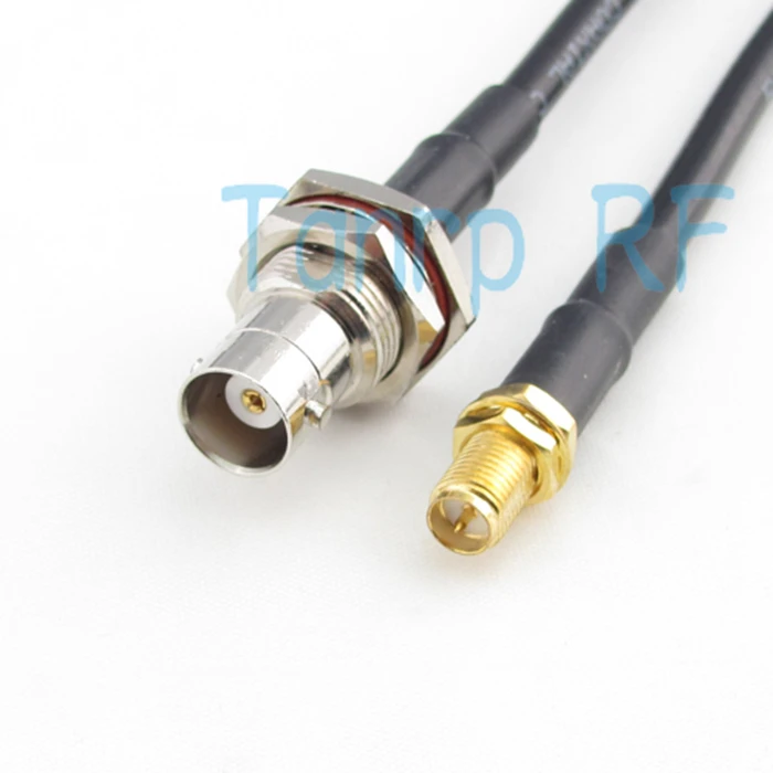 20 дюймов RG58 Удлинительный кабель 50 см BNC гнездо гайка переборка к RP SMA RF Разъем Pigtail