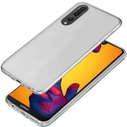 Двойной Мягкий силиконовый чехол для huawei P30 P20 Lite P Smart Plus Y9 Y7 Y6 Pro mate 20 Honor 10 Lite Nove 2i 3e чехол на весь корпус - Цвет: Прозрачный
