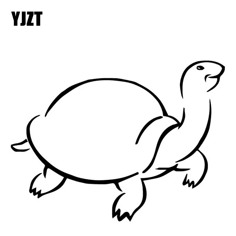 

YJZT 15.4CM*11.6CM Tortoise Line Decoration Vinyl Decal Car Door Car Stickers Accessories Black/Silver C4-1325