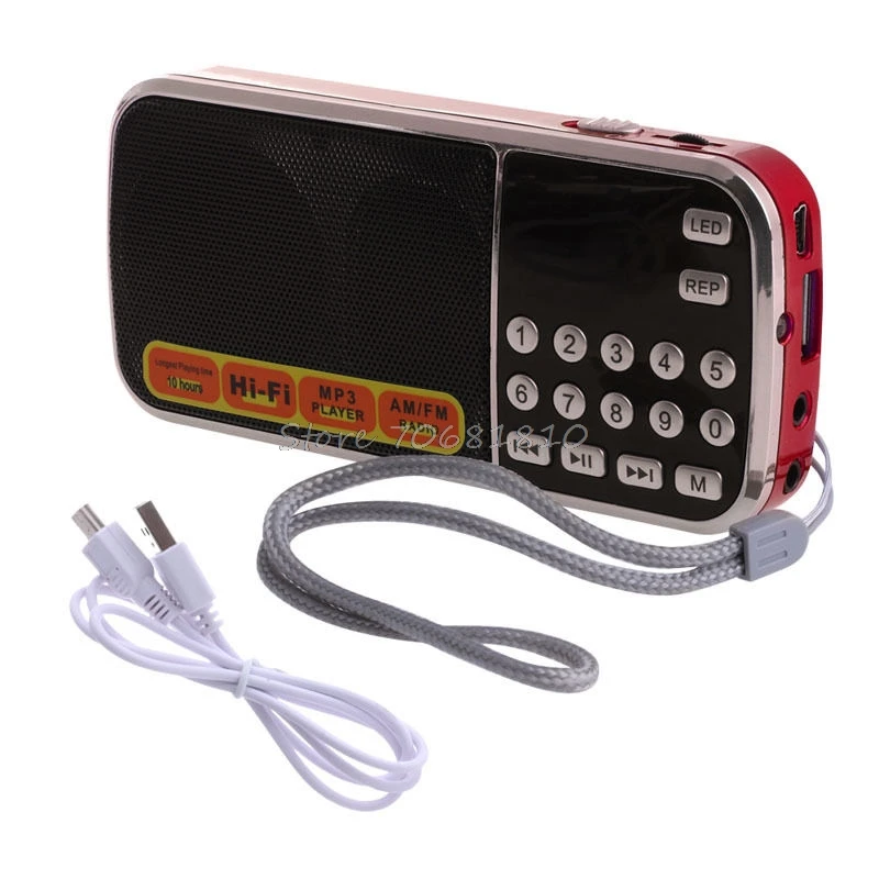 Мини ЖК ресивер цифровой fm радиоприемник USB Micro SD TF карта mp3 плеер Прямая