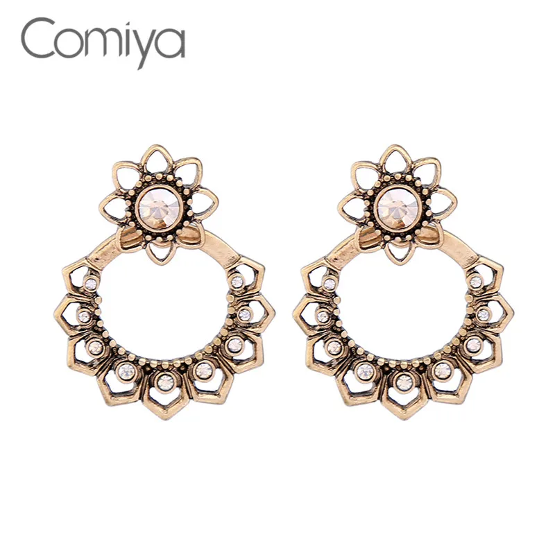 Comiya массивные аксессуары из цинкового сплава золотого цвета Pendientes Mujer Moda