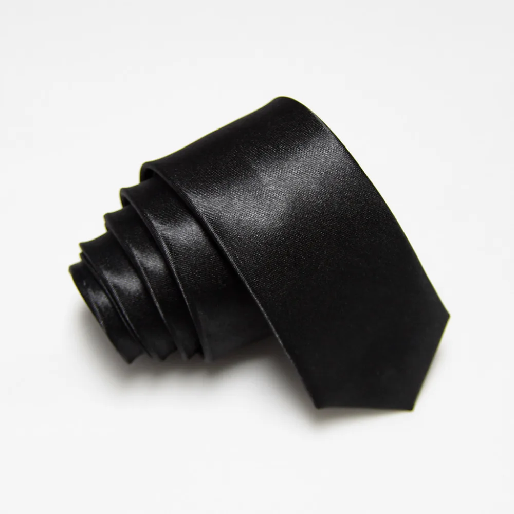 Тонкий мужской галстук HOOYI 2019 однотонный из полиэстера 36 цветов|skinny tie|ties skinnyslim tie |