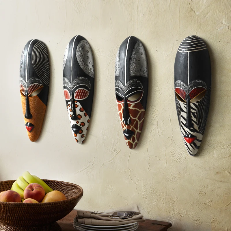 Креативные африканские маски настенные украшения подвесные античные смолы для