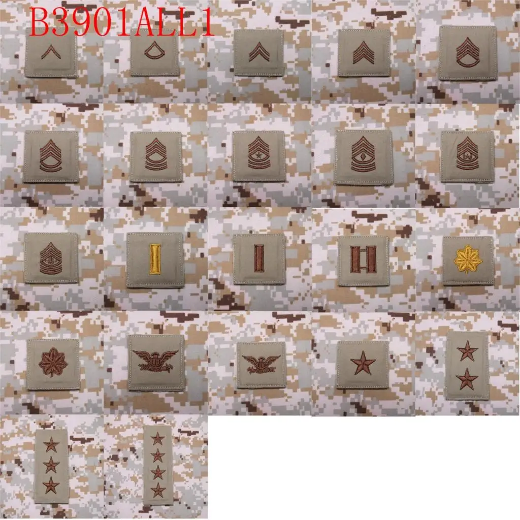 Бронзовый фон бронзовый дизайн военные нашивки с вышивкой военного уровня