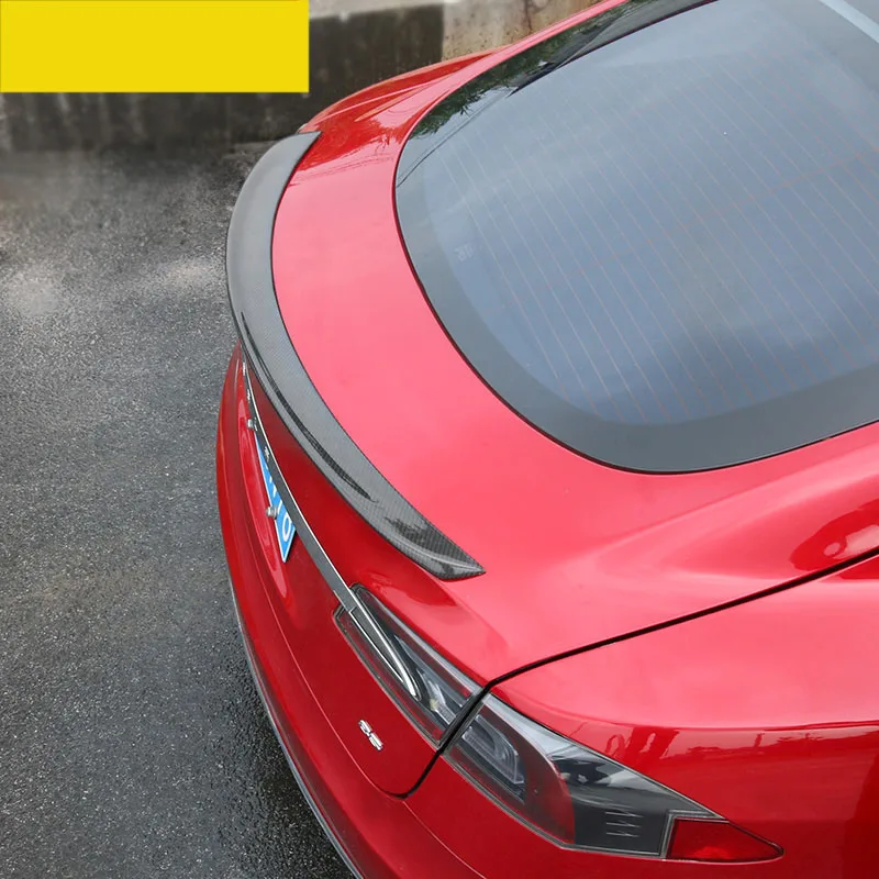 Lsrtw2017 Автомобильный задний спойлер из углеродного волокна для tesla model s x 2015 2016 2017