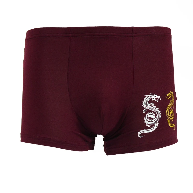 Hot Sale U Convex Sexy Men Underwear Boxer Fashion Dragon Coin pattern Underpants Shorts Soft Comfortable Male Cueca | Мужская одежда