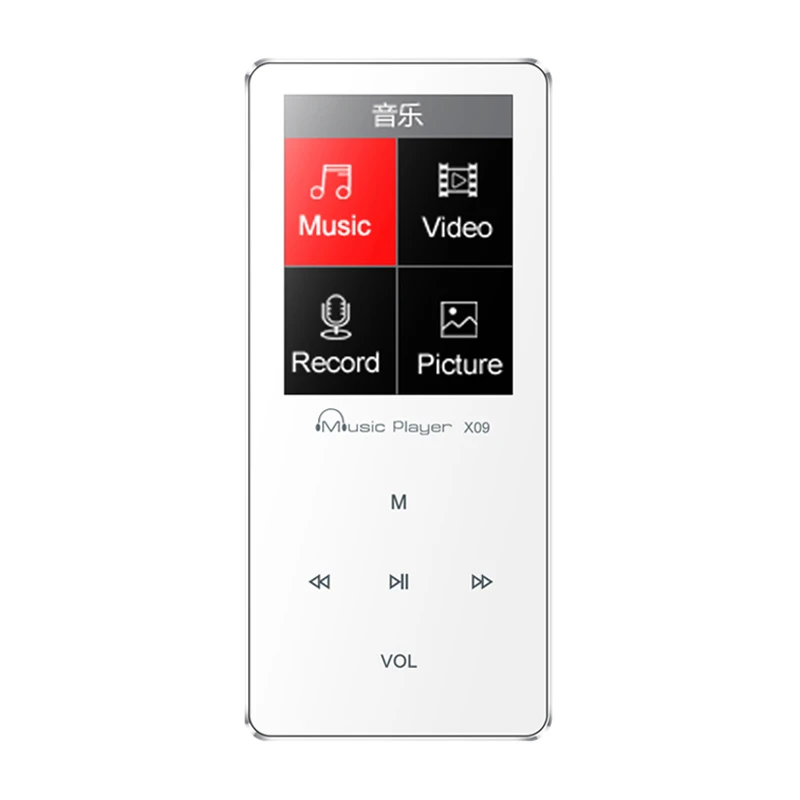 Aluminum Alloy Touch screen Mini MP3 Player with Built-in Speaker HIFI mp-3 player radio mp 3 IQQ x09 4 8gb | Электроника