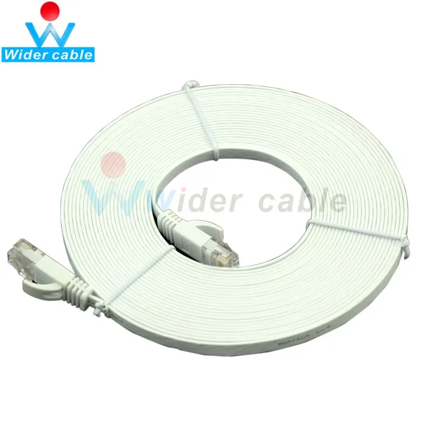 10 м 15 полный медный фотокабель 8P8C плоский кабель CAT6 Ethernet Lan белый цвет|ethernet lan cable|lan