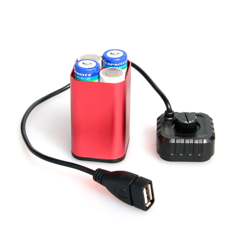 Водонепроницаемый 8 4 в USB 5 6x18650 велосипедная фара батарейный блок чехол для дома