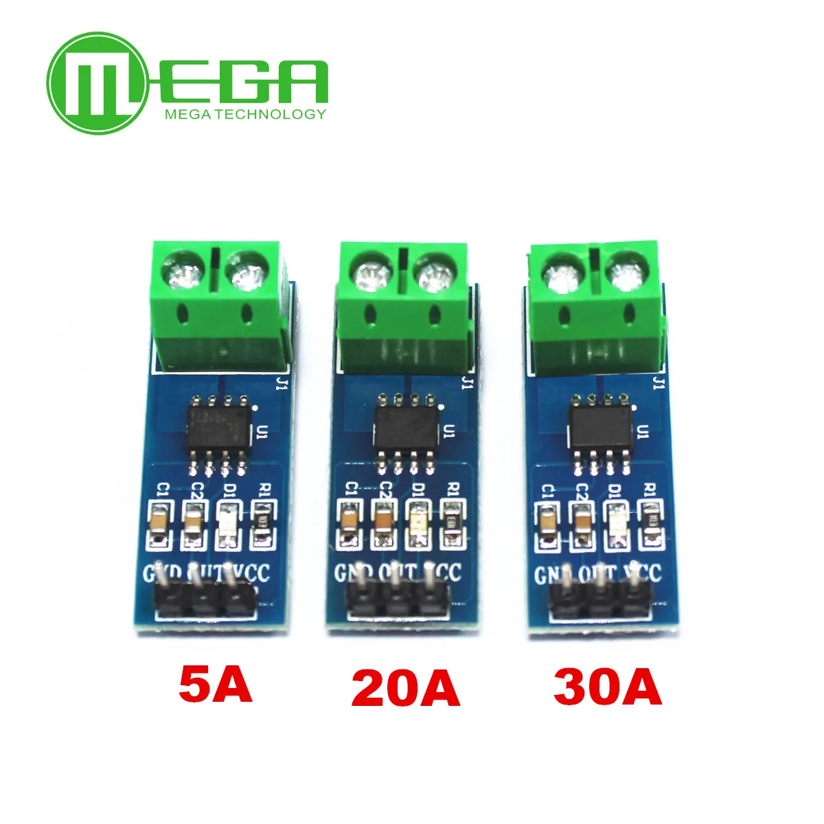 10PCS 5A 20A 30A Hall Current Sensor Module ACS712 model for arduino | Электронные компоненты и принадлежности