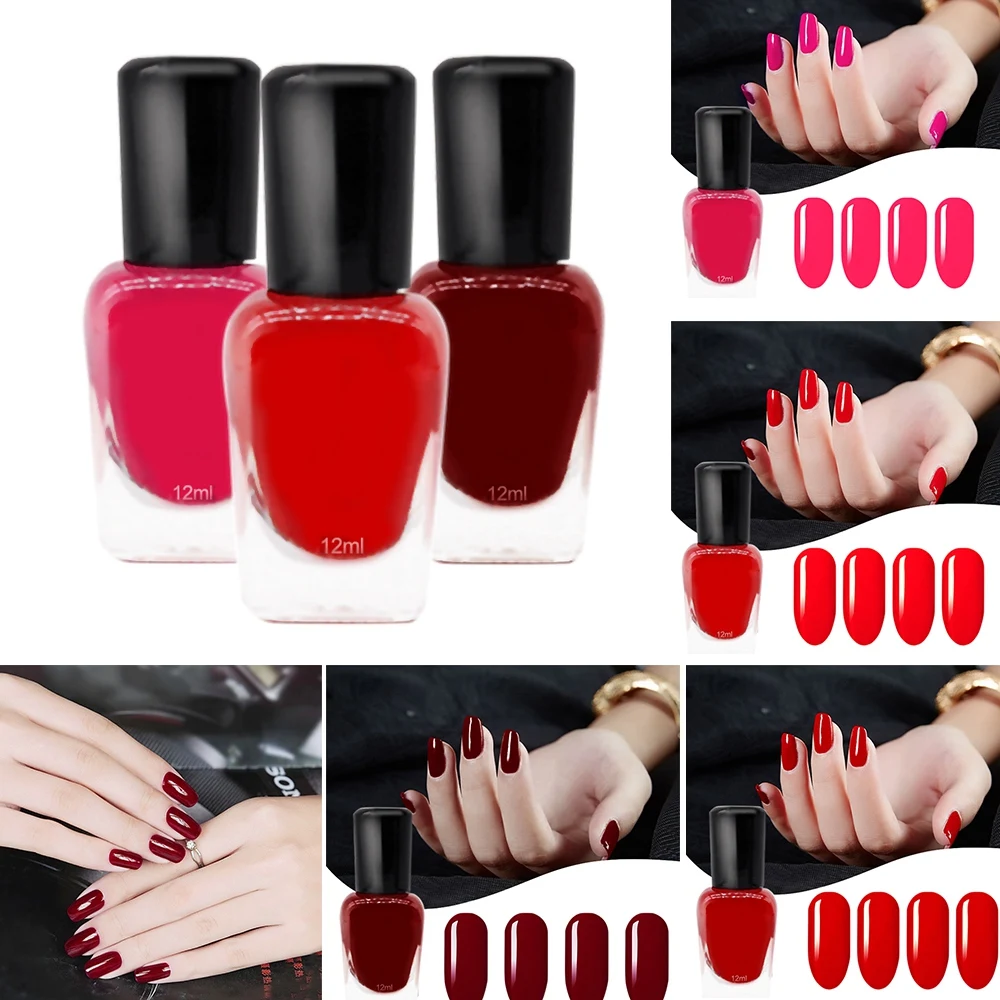 

1Pc Water Base Nail Polish Nail Art Decoration Accessories Waterproof Pigment Metal Nails Polish 12 Colors