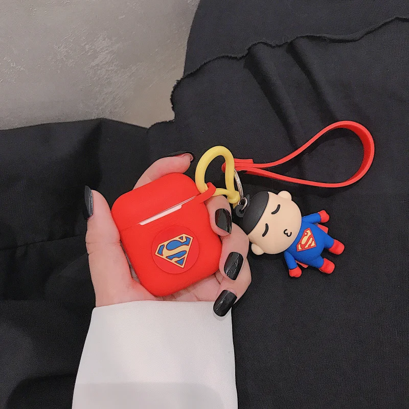 Bluetooth наушники милый DIY силиконовый чехол для Apple Airpods чехол 1 2 Чехол Аксессуары Защитный чехол анти-потеря мультфильм декор
