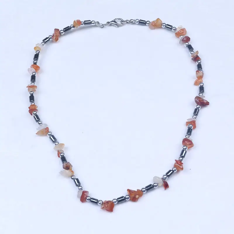 Новое поступление ожерелье чокер из полудрагоценных камней гематита и бисера