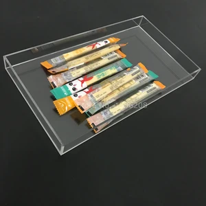 Современный Прямоугольный поддон Lucite ручной работы, поддон для кексов, украшение свадебного стола, коробка для хранения духов, макияжа, еды, ювелирных изделий