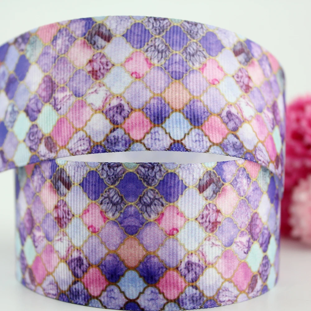 Цветная Геометрическая тесьма в клетку корсажная лента 38 мм 10 ярдов ткань ручной