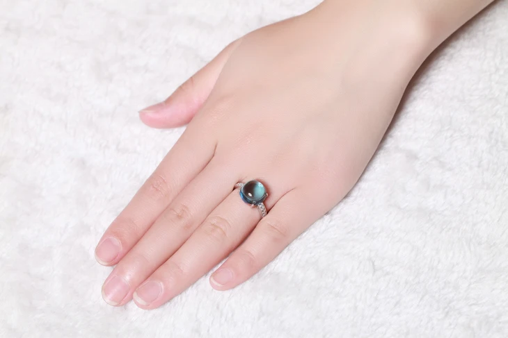 ZOCAI 2014 Новое поступление синий Секрет 7 0 CT натуральный топаз с 12 ct настоящий