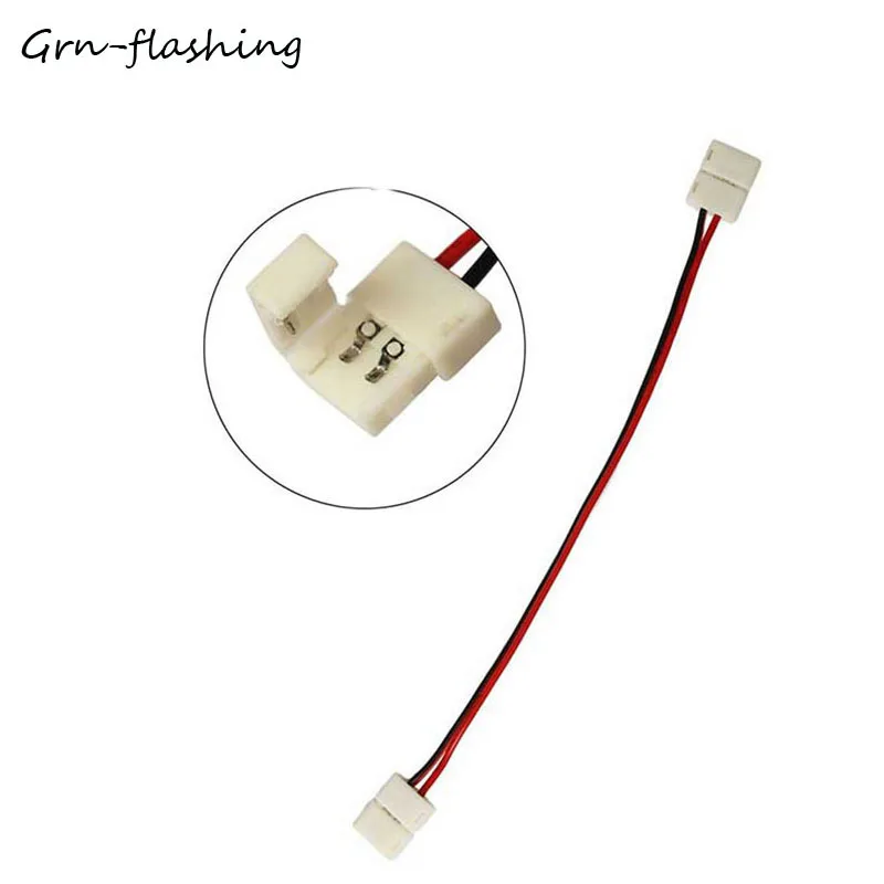 1/5/10 шт 10 мм PCB Кабель 2 Pin LED полоса разъем головки провода для 3528 5050 5730 света один