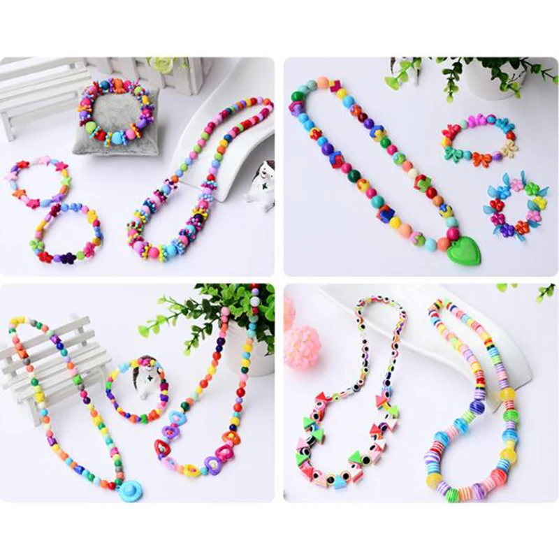 DIY Beads Colourful Jewellery Jewel Handmade Hairpin Bracelet Necklace Girl Gift Children's Toys 24 lattice | Игрушки и хобби