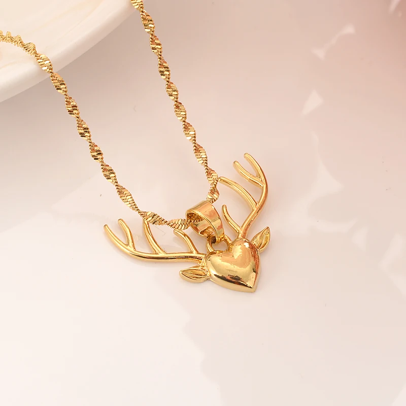 Bangrui Brand Gold Color deer Necklace Trendy Men Jewelry Charm Pendant &amp Chain Animal Lucky souvenir party Gift | Украшения и