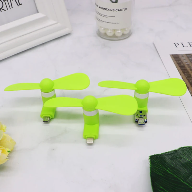 Мини 2/3 в 1 портативный Micro USB вентилятор тип-c телефонные вентиляторы для iPhone 5 6S 7 Plus 8 X XS XR вентилятор для samsung htc Android OTG телефонов