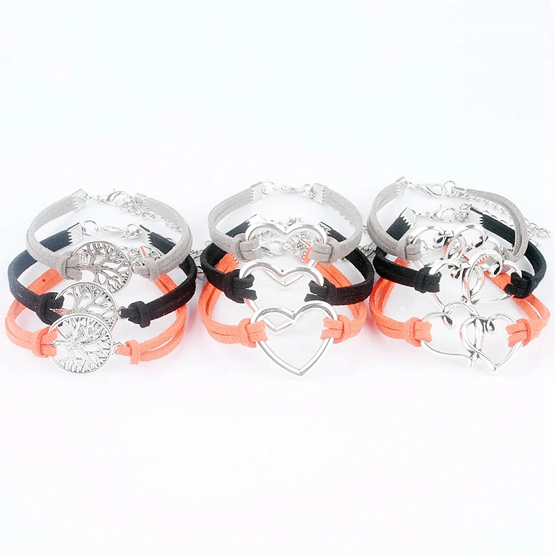 Friendship Gift Hand-woven love tree of life charm Korean Velvet bracelet Fashion Jewelry XY160349 | Украшения и аксессуары