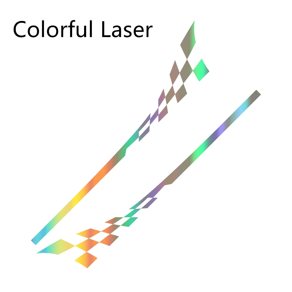 Colorful Laser Автомобильные боковые юбки наклейки для укладки Авто DIY настенные наклейки для Mini Cooper R56 R57 R58 R50 R52 R53 R59 R61 Countryman R60 F60 F55 F56 F54 - Название цвета: Colorful Laser