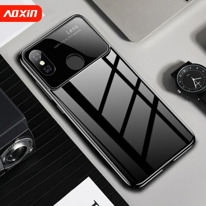 Роскошный Жесткий чехол AOXIN для телефона Xiaomi Mi 8 SE Explorer закаленное стекло + из