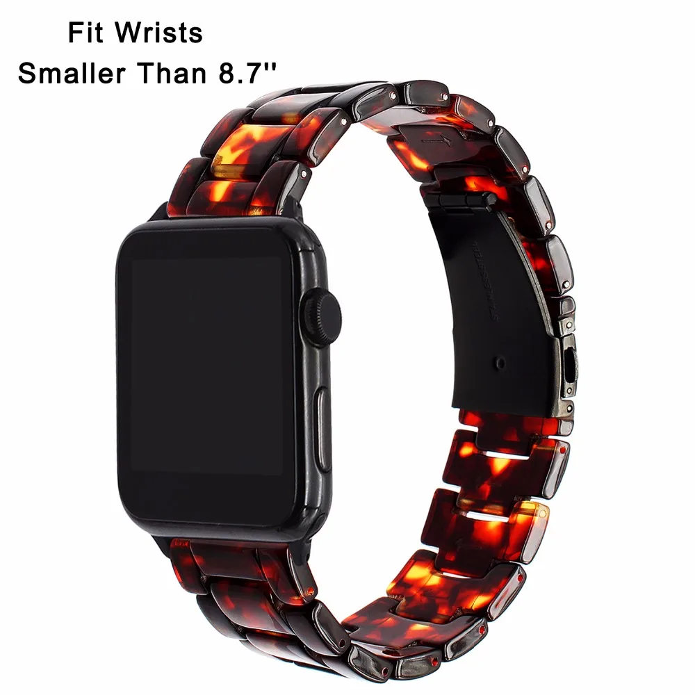 Ремешок из смолы для iWatch Apple Watch 38 мм 40 42 44 серии 5 4 3 2 1 мужчин и женщин резиновый