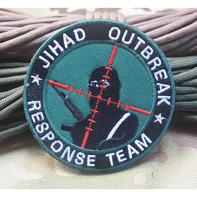 Боевая нашивка JIHAD на вспышку, Боевая нарукавная повязка, вышитая декоративная заплатка - Цвет: Design E